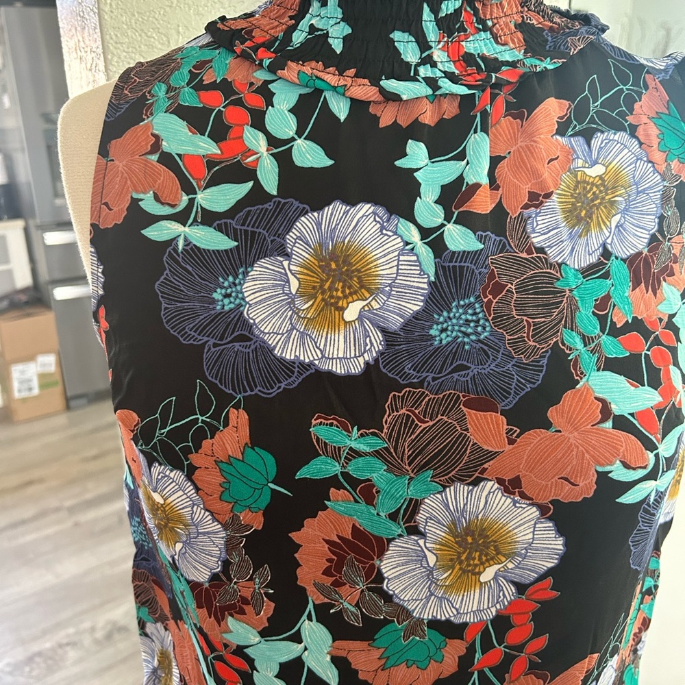 Blouse , black with bright colors
